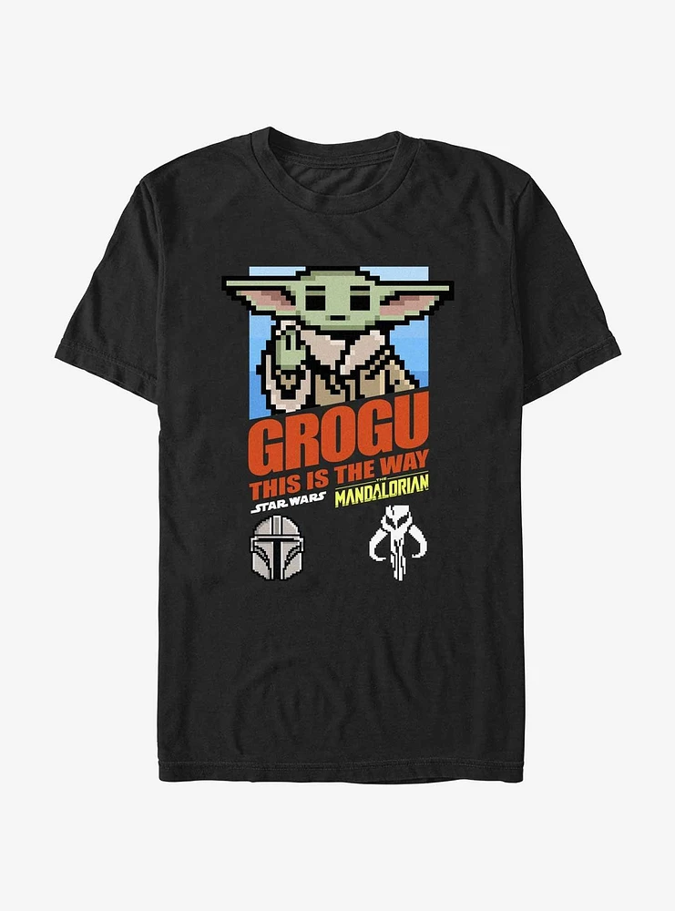 Star Wars The Mandalorian 8-Bit Grogu Game T-Shirt