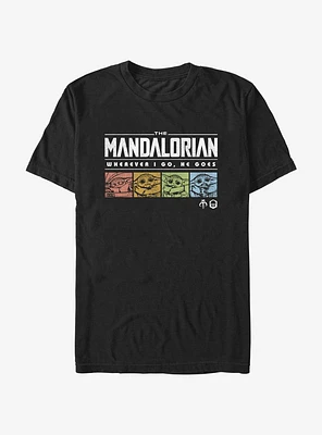 Star Wars The Mandalorian Retro Pop Logo T-Shirt
