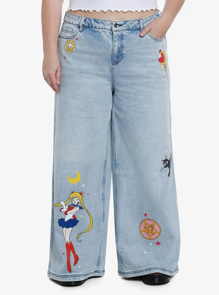 Pretty Guardian Sailor Moon Wide Leg Jeans Plus