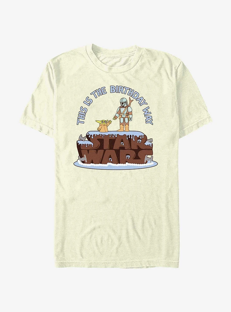 Star Wars The Mandalorian Birthday Way Cake Logo T-Shirt