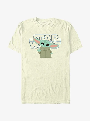 Star Wars The Mandalorian Friendly Grogu Logo T-Shirt