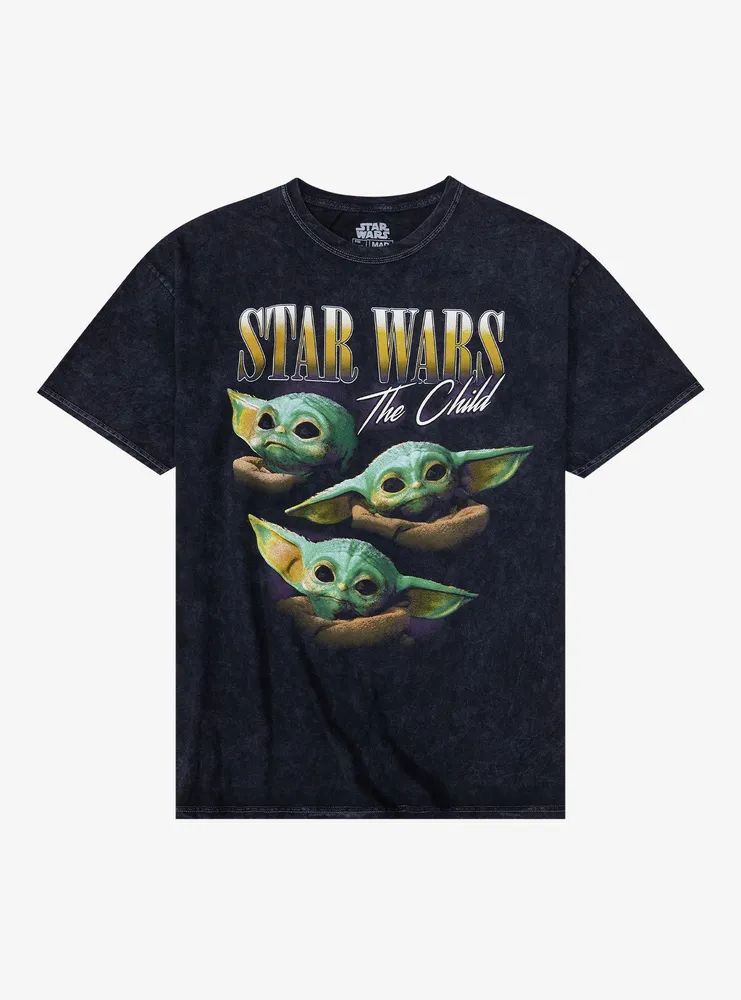 Star Wars The Mandalorian Child Retro Portrait T-Shirt