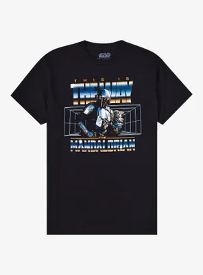 Star Wars the Mandalorian This is Way Retro Chrome T-Shirt - BoxLunch Exclusive