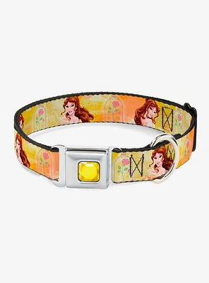 Disney Beauty And The Beast Enchanted Rose Story Script Seatbelt Buckle Dog Collar