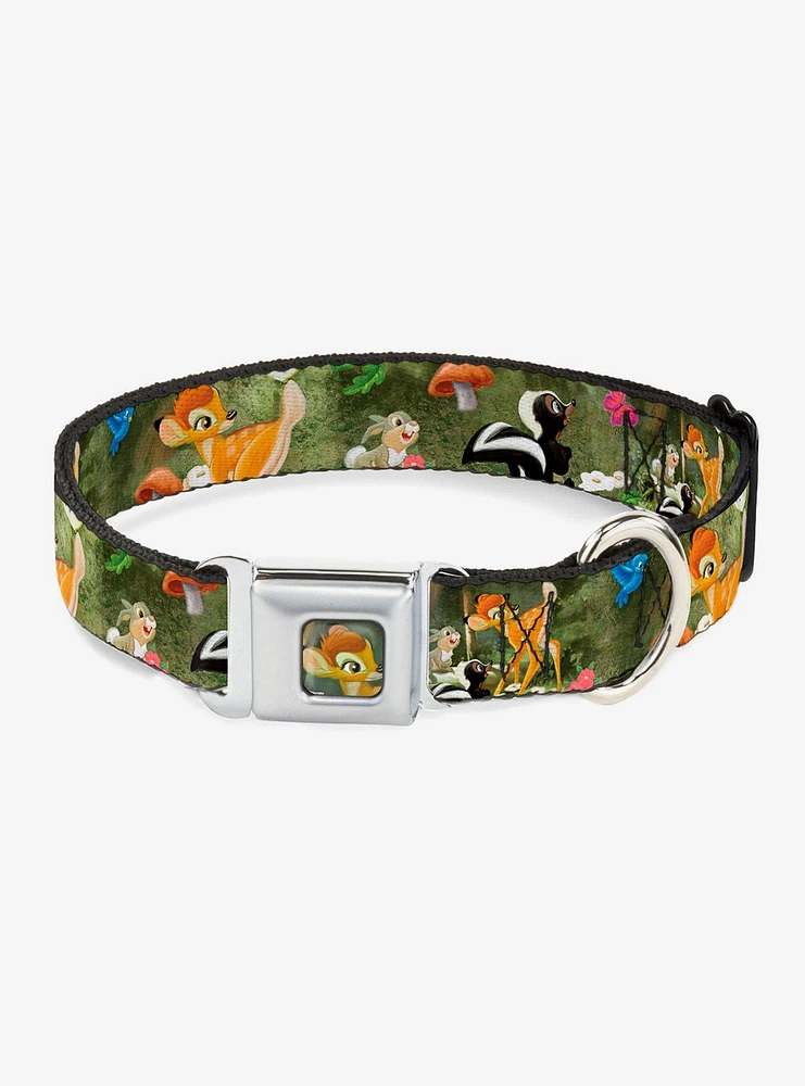 Disney Bambi Friends Scene Seatbelt Buckle Dog Collar