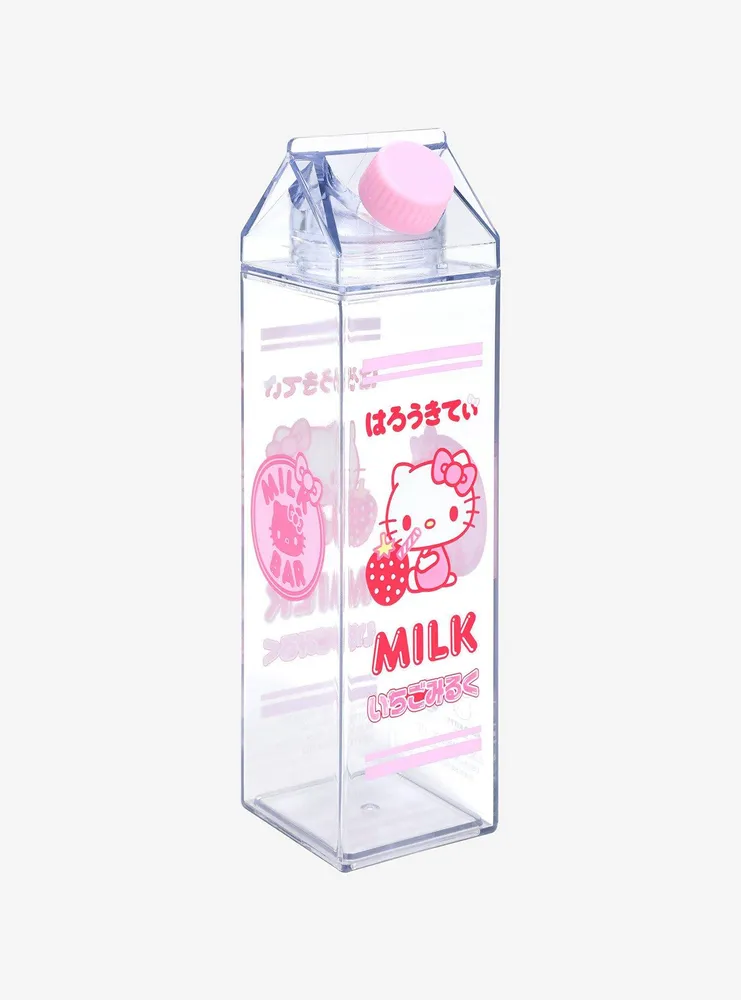 Sanrio Hello Kitty Strawberry Milk Carton Water Bottle
