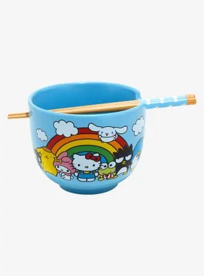 Sanrio Hello Kitty and Friends Rainbow Ramen Bowl with Chopsticks