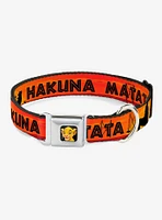 Disney The Lion King Hakuna Matata Sunset Seatbelt Buckle Dog Collar