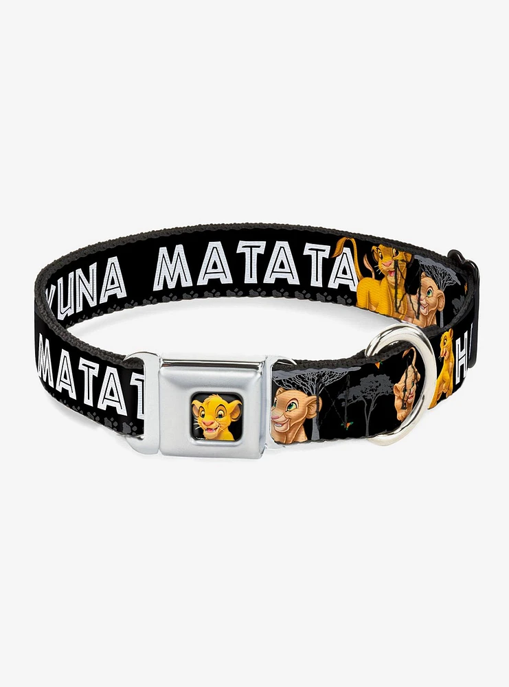 Disney The Lion King Simba Nala Hakuna Matata Seatbelt Buckle Dog Collar