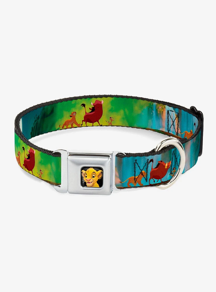 Disney The Lion King Simba Pumba Timon Growing Up Seatbelt Buckle Dog Collar