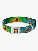 Disney The Lion King Simba Pumba Timon Growing Up Seatbelt Buckle Dog Collar