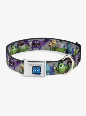 Disney Pixar Monsters University Character Lineup Seatbelt Buckle Pet Collar