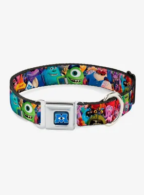 Disney Pixar Monsters University Stacked Seatbelt Buckle Pet Collar