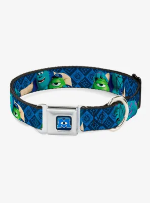 Disney Pixar Monsters University Sulley Mike Poses Seatbelt Buckle Pet Collar