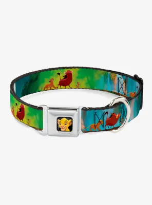 Disney The Lion King Simba Pumba Timon Growing Up Seatbelt Buckle Pet Collar