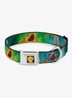 Disney The Lion King Simba Pumba Timon Growing Up Seatbelt Buckle Pet Collar