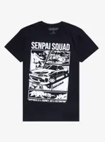 Senpai Squad Racing Monochrome Panel T-Shirt