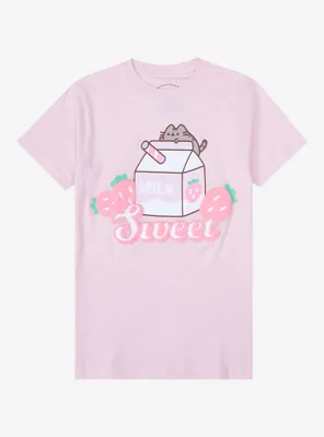 Pusheen Strawberry Milk Carton T-Shirt