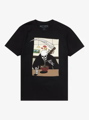 Death Eating Ramen T-Shirt By Carla Beltra