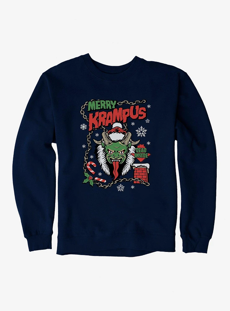 Merry Krampus Dead Inside Sweatshirt