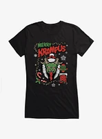 Merry Krampus Dead Inside Girls T-Shirt