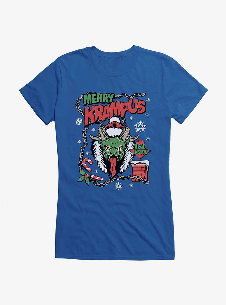 Merry Krampus Dead Inside Girls T-Shirt