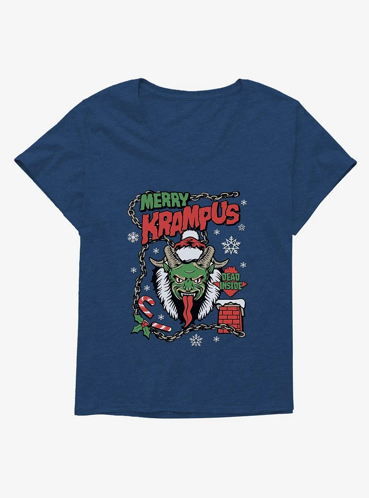 Merry Krampus Dead Inside Girls T-Shirt Plus