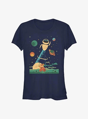 Disney Pixar Wall-E Eve and Space Poster Girls T-Shirt