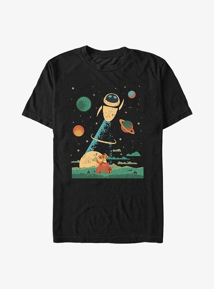 Disney Pixar Wall-E Eve and Space Poster T-Shirt