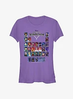 Kingdom Hearts Table of Characters Girls T-Shirt