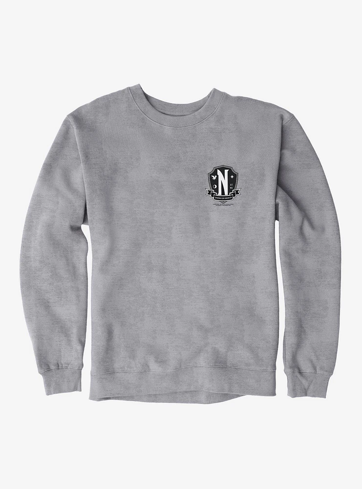 Wednesday Nevermore Academy Crest Sweatshirt