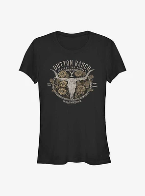 Yellowstone Dutton Ranch Floral Girls T-Shirt