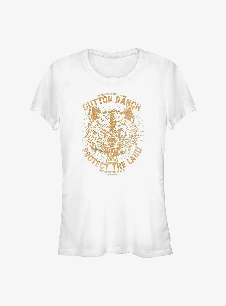 Yellowstone Wolf Protect The Land Girls T-Shirt