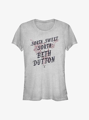 Yellowstone Sorta Sweet Beth Dutton Girls T-Shirt