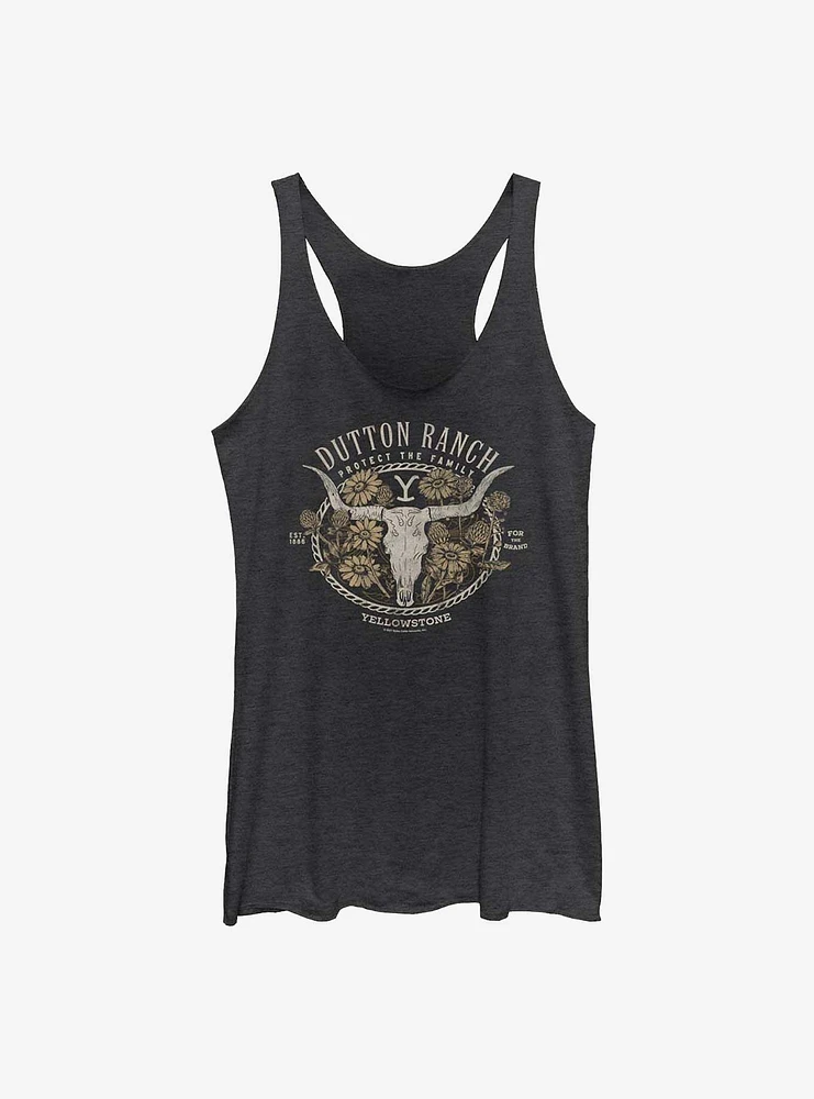 Yellowstone Dutton Ranch Floral Girls Tank