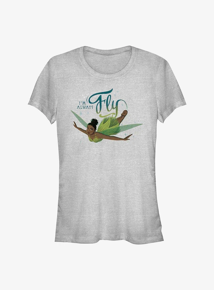 Disney Peter Pan & Wendy Tinker Bell I'm Always Fly Girls T-Shirt