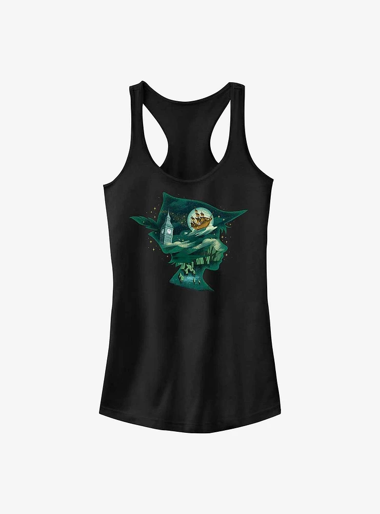 Disney Peter Pan & Wendy Thoughts of Neverland Silhouette Girls Tank
