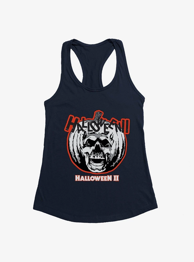 Halloween II Pumpkin Skull Girls Tank