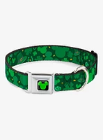 Disney Mickey Mouse St Patricks Day Collage Seatbelt Buckle Dog Collar