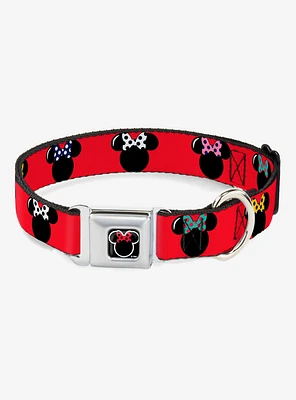 Disney Minnie Mouse Silhouette Seatbelt Buckle Dog Collar