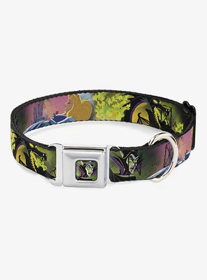 Disney Sleeping Beauty Maleficent Dragon Scenes Seatbelt Buckle Dog Collar