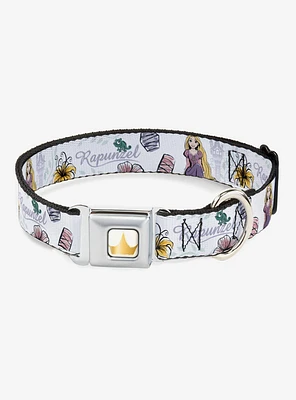 Disney Tangled Rapunzel Castle And Pascual Seatbelt Buckle Dog Collar