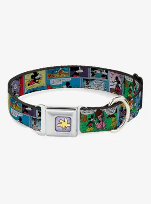 Disney Mickey Mouse And Minnie Comic Strip Seatbelt Buckle Dog Collar