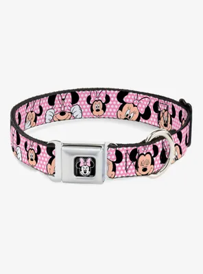 Disney Minnie Mouse Expressions Polka Dot Seatbelt Buckle Dog Collar
