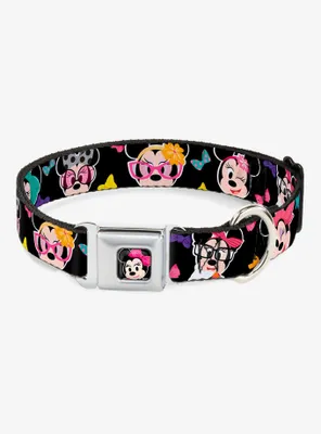 Disney Minnie Mouse Expressions Seatbelt Buckle Dog Collar