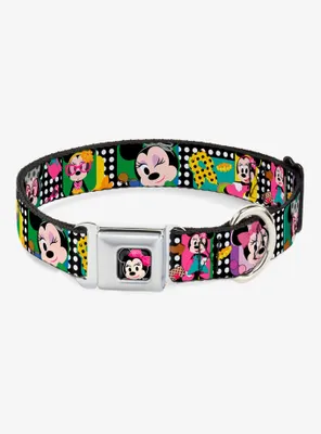 Disney Minnie Mouse Fashion Poses Seatbelt Buckle Dog Collar