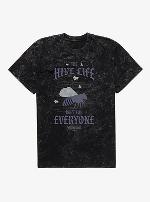 Wednesday The Hive Life Isn't For Everyone Mineral Wash T-Shirt