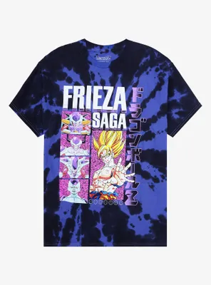 Dragon Ball Z Frieza Saga Collage Tie-Dye T-Shirt