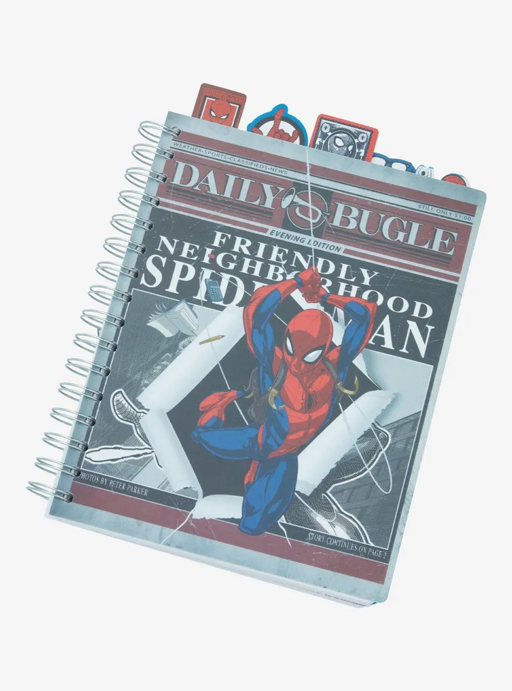 Hot Topic Marvel Spider-Man Daily Bugle Tab Journal
