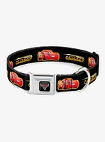 Disney Pixar Cars 3 Lightning Mcqueen Pose Bolt Seatbelt Buckle Dog Collar